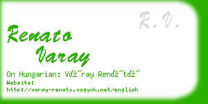 renato varay business card